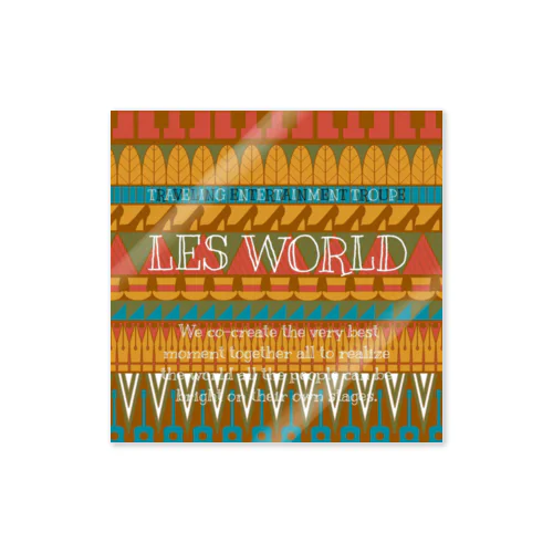 ”やっぱり民族柄がいいんだろう？そうなんだろう？- LES WORLD 1year anniversary OFFICIAL GOODS by anagon Sticker