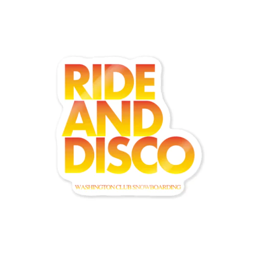 RIDE AND DISCO(red) Sticker