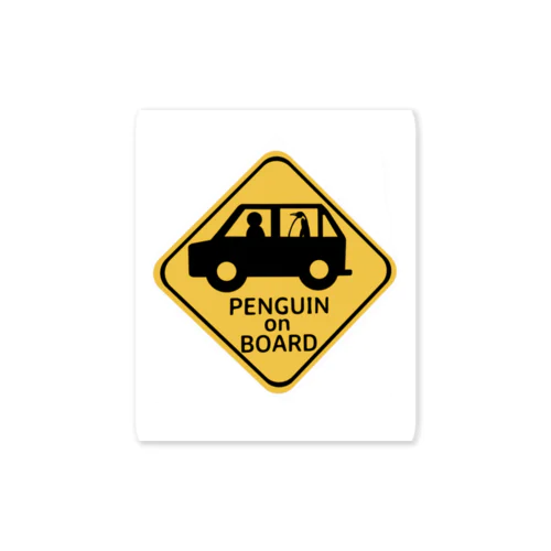 penguin on board Sticker