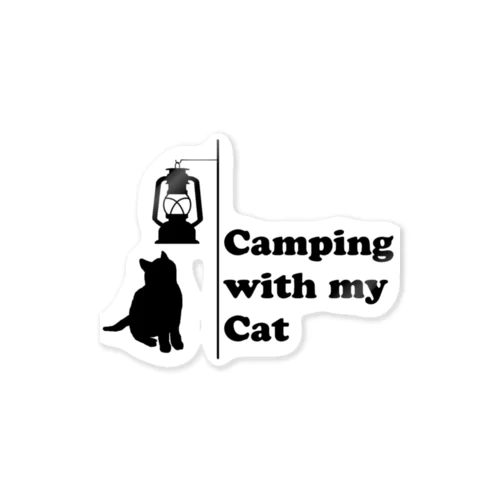 Camping with my Cat 2 Sticker