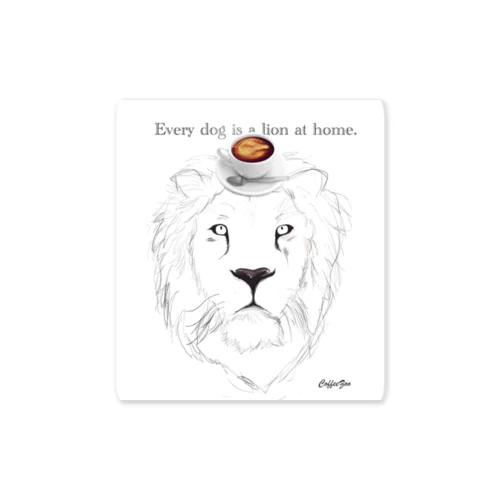 caffe Zoo Lion Sticker