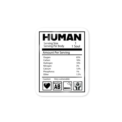 人間成分表 Sticker