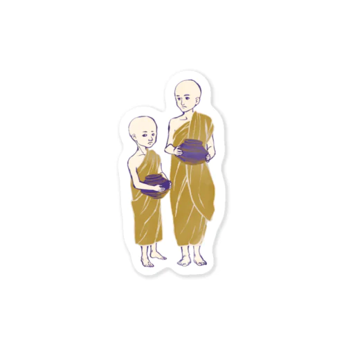 【ミャンマーの人々】少年モンク Sticker