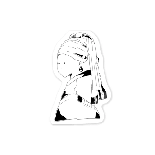 真珠の耳飾りの少女 Sticker