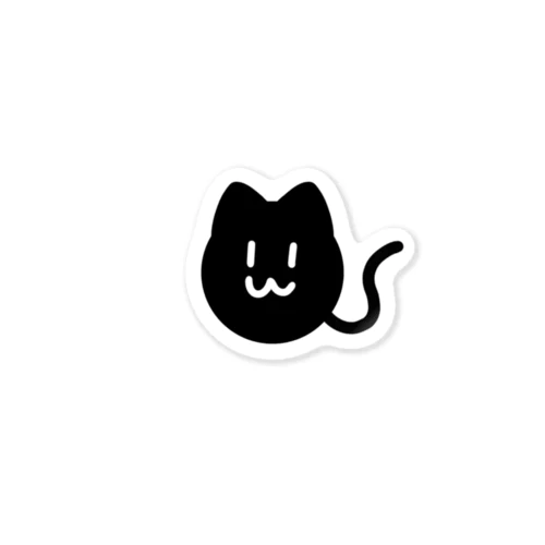 黒いねこ(ver2) ステッカー