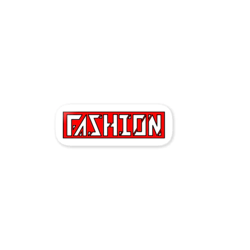 【FASHION】ロゴ　赤背 Sticker