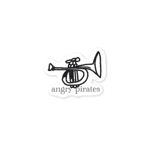 angry pirates (黒字) ステッカー