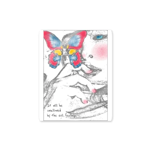 Lonely butterfly Sticker