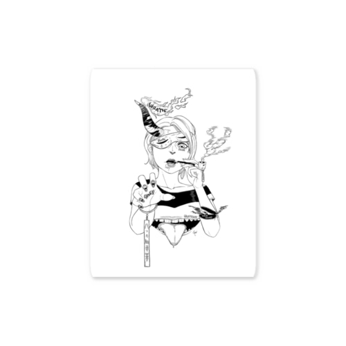 八つの枢要罪（モノクロ） Sticker