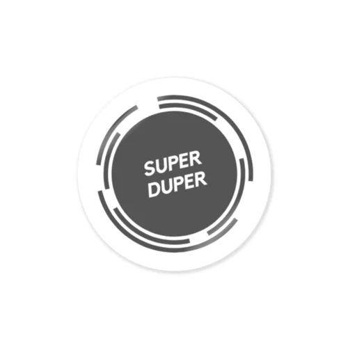 super duper black Sticker