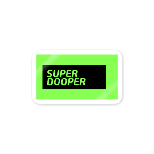 super dooper green ステッカー