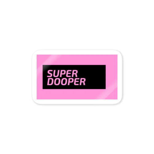 super dooper pink ステッカー