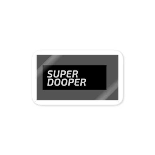 super dooper black Sticker