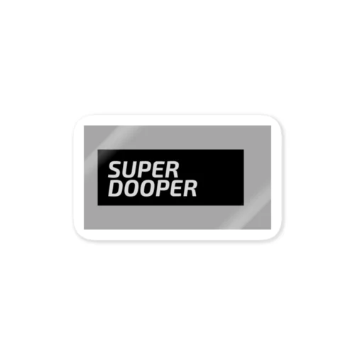 super dooper white ステッカー