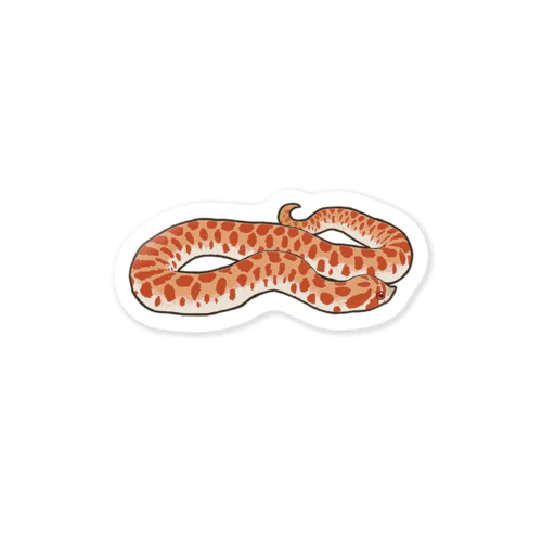 Hognose snake Kawaii 【Red】 Sticker