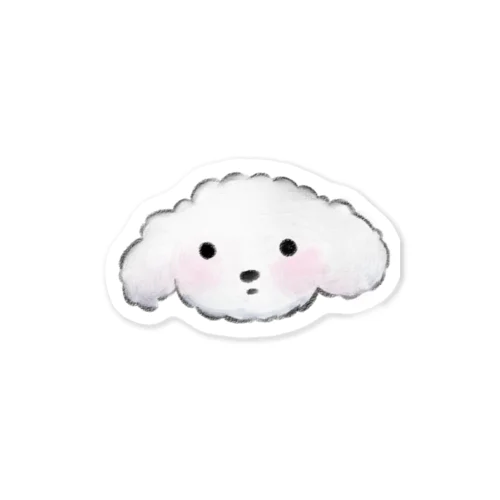 ふわふわもこもこトイプードル カラー Sticker