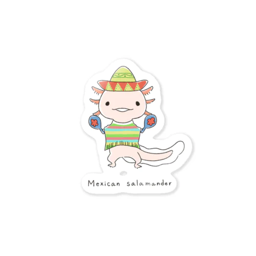 メキシコサラマンダーなウーパールーパー Sticker