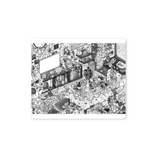 にがのへやステッカー黒 Sticker