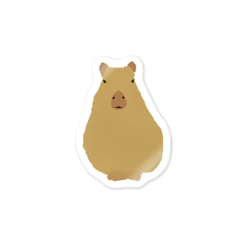 正面のカピバラ Sticker