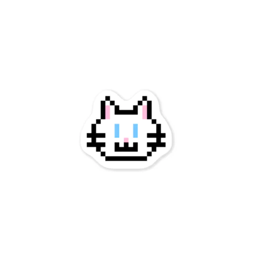 DOT WHITE CAT(ステッカー) ステッカー