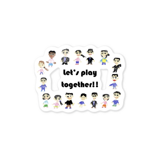 Let's play together!! Sticker