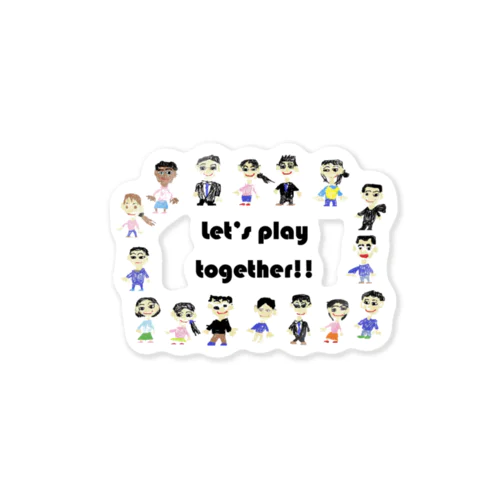 Let's play together!! ステッカー