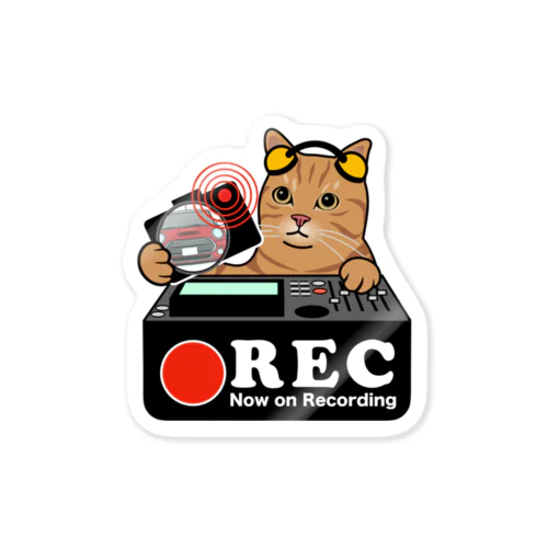 トラ猫 ネコ 猫 ドラレコステッカー Sticker