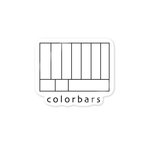 colorbars ラインロゴ黒 Sticker