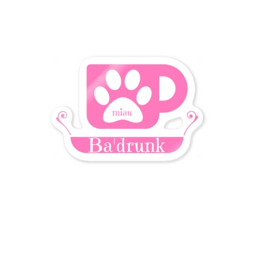 Ba'drunk for Girls ロゴ Sticker