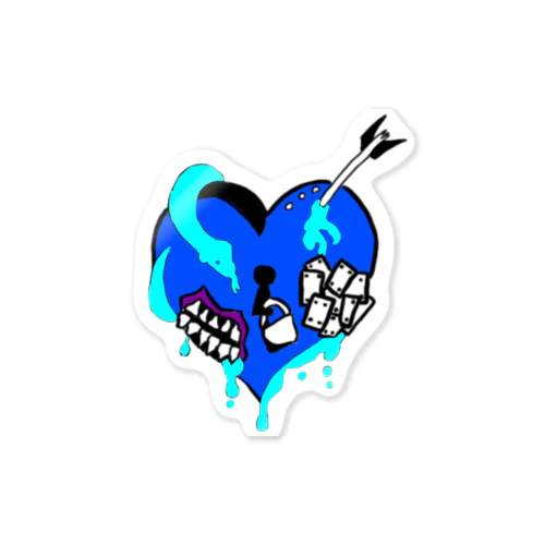 Blue Heart Sticker