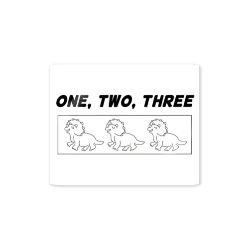 SAURUS ONE, TWO, THREE ステッカー