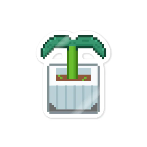 植物　ゲームドット絵 ステッカー