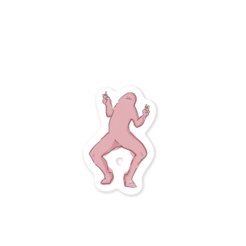 ピンクおまんちんピース Sticker