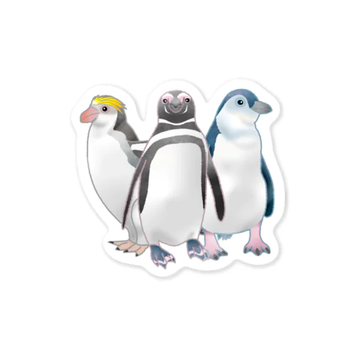 我が家の動物 ペンギンズ Sticker