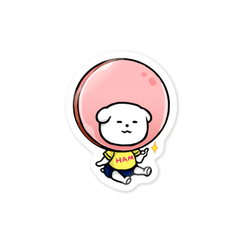 ぶるまをはくいぬ：ハム Sticker