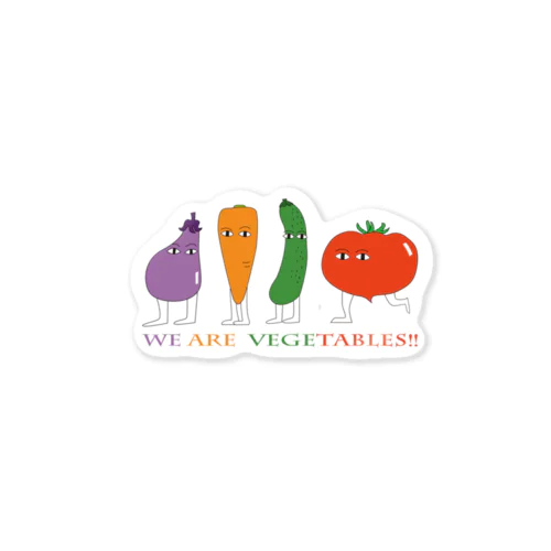 We are vegetables!! ステッカー