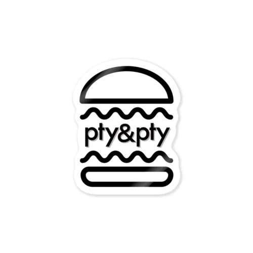 pty&pty　バーガー Sticker