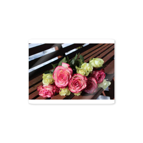 黄色の薔薇は金運アップの花 Sticker