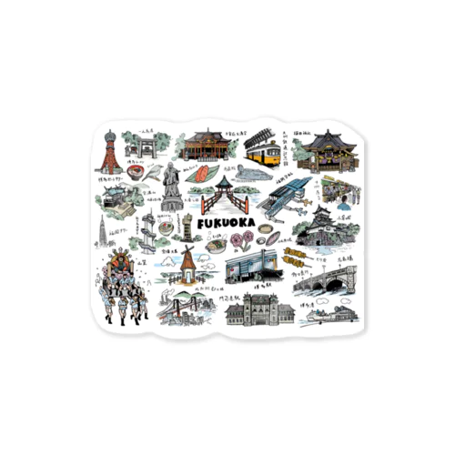福岡マップ　アイテム Sticker