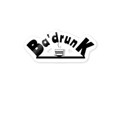 Ba'drunk newブランドロゴシリーズ Sticker