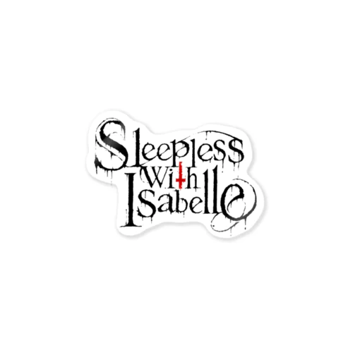 ‪Sleepless With Isabelle‬ ロゴ　Tシャツ　白 ステッカー