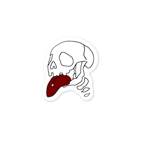 ガイコツピアス Sticker