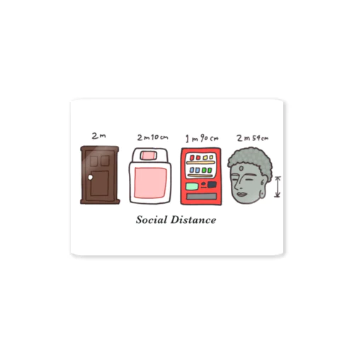 Social Distance ステッカー