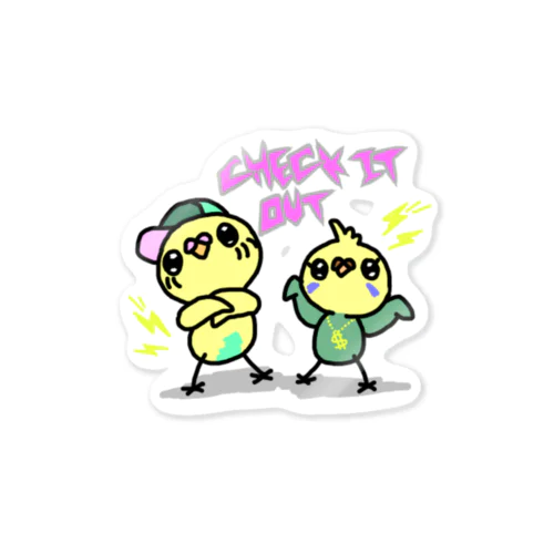 ちくわ＆つみれ　チェケラ Sticker