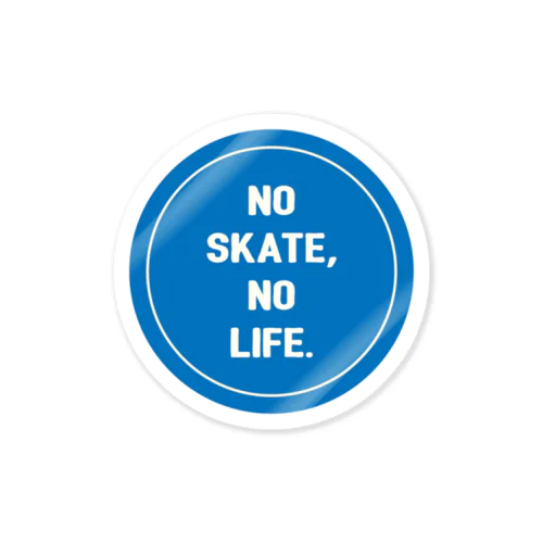 NO SKATE NO LIFE(青） ステッカー