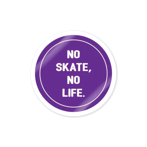 NO SKATE NO LIFE(紫） ステッカー