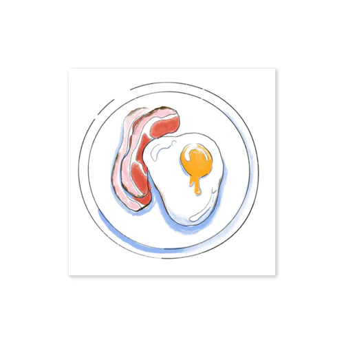 ベーコンエッグ ステッカー
