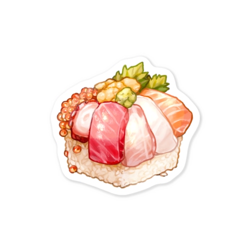 キューブ飯　海鮮丼 Sticker