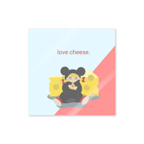 love cheese. Sticker