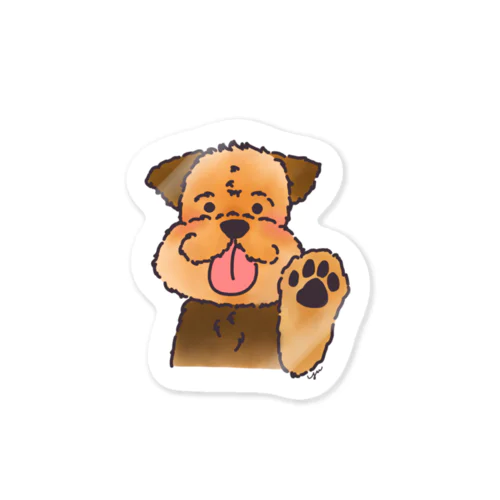 yuno犬種ステッカー【エアデールテリア】 Sticker